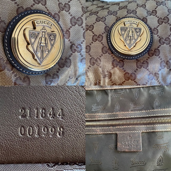 AUTHENTIC VINTAGE GUCCI CRYSTAL MONOGRAM HYSTERIA HOBO BAG - Picture 12 of 16